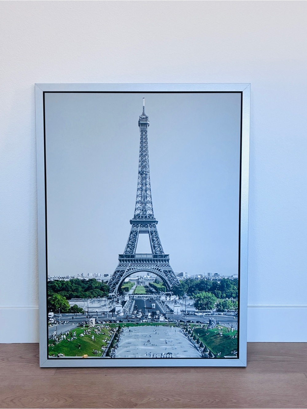 IKEA VILSHULT Picture Eiffel Tower Silver Framed Wood Art